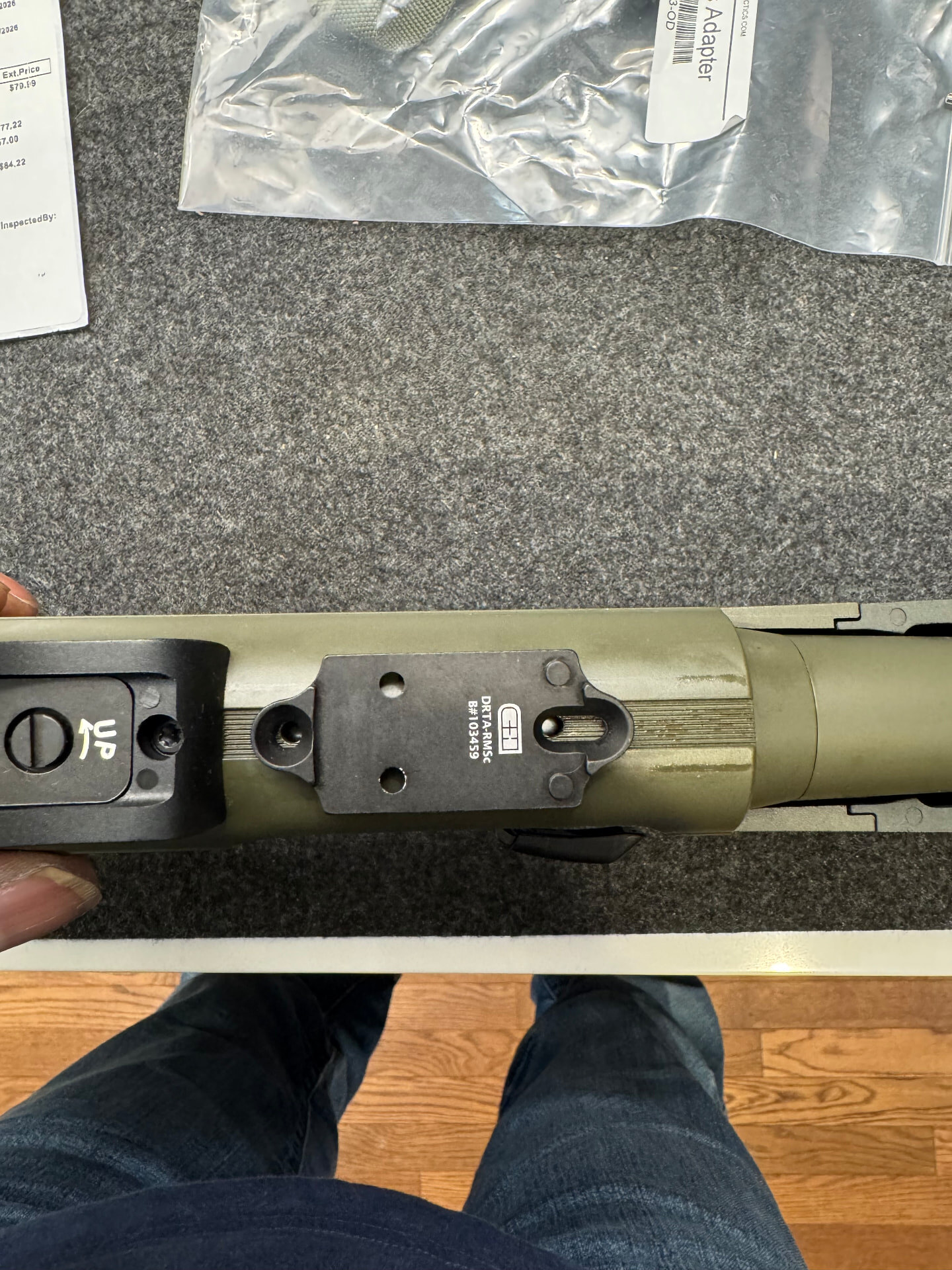 C&H BRTA-RMSc plate dry-fitted directly to the Beretta 1301 receiver