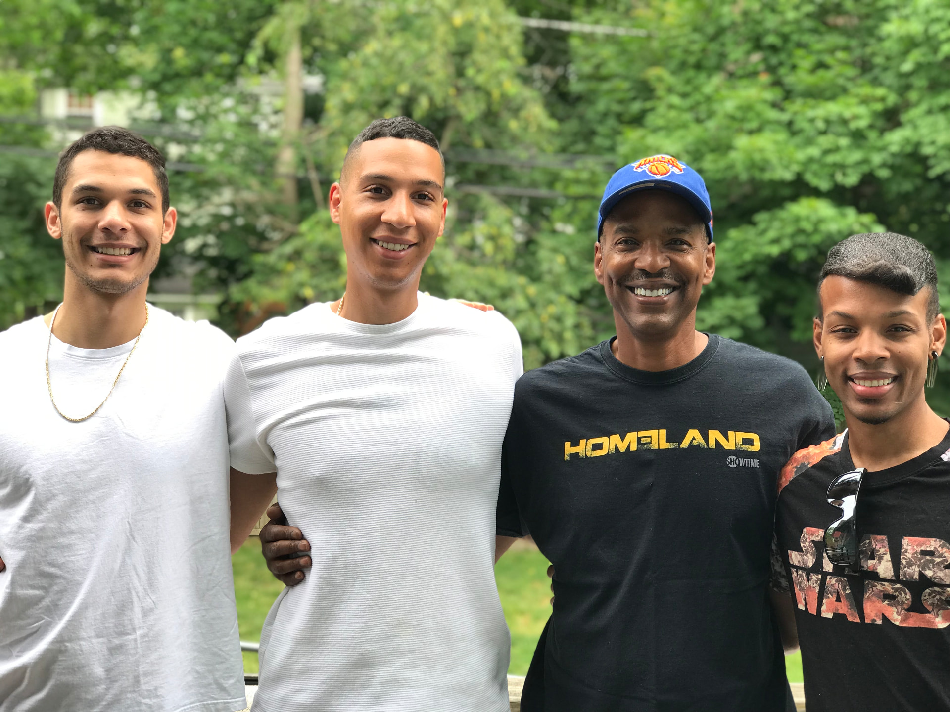 The instructor with his sons at a family gathering